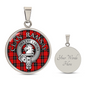 Clan Ramsay Crest & Tartan Pendant Necklace