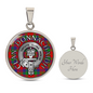 Clan Donnachaidh Crest & Tartan Pendant Necklace