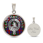 Clan MacGowan Crest & Tartan Pendant Necklace