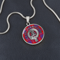 Clan Hamilton Crest & Tartan Pendant Necklace