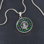 Clan Farquharson Crest & Tartan Pendant Necklace