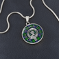 Clan Donnachaidh Crest & Hunting Tartan Pendant Necklace