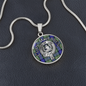 Clan MacLaren Crest & Tartan Pendant Necklace