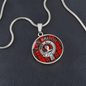 Clan Brodie Crest & Tartan Pendant Necklace
