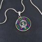 Clan Donnachaidh Crest & Struan Tartan Pendant Necklace