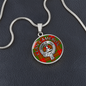 Clan Cameron Crest & Tartan Pendant Necklace
