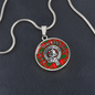 Clan MacKinnon Crest & Tartan Pendant Necklace