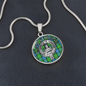 Clan Stirling Crest & Tartan Pendant Necklace
