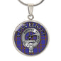 Clan Eliott Crest & Tartan Pendant Necklace