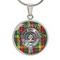 Clan Buchanan Crest & Tartan Pendant Necklace