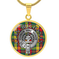 Clan Buchanan Crest & Tartan Pendant Necklace