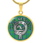 Clan Kennedy Crest & Tartan Pendant Necklace