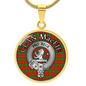 Clan MacFie Crest & Tartan Pendant Necklace