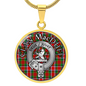 Clan MacDuff Crest & Tartan Pendant Necklace