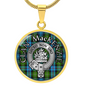 Clan MacKenzie Crest & Tartan Pendant Necklace