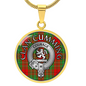 Clan Cumming Crest & Tartan Pendant Necklace