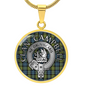 Clan Campbell Crest & Tartan Pendant Necklace