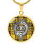 Clan MacLeod Crest & Tartan Pendant Necklace