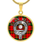 Clan Kerr Crest & Tartan Pendant Necklace
