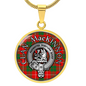 Clan MacKinnon Crest & Tartan Pendant Necklace