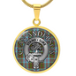 Clan Anderson Crest & Tartan Pendant Necklace