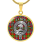 Clan Forrester Crest & Tartan Pendant Necklace