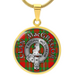 Clan MacGregor Crest & Tartan Pendant Necklace