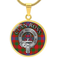 Clan Ross Crest & Tartan Pendant Necklace