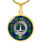 Clan MacKay Crest & Tartan Pendant Necklace