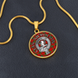 Clan Nicholson Crest & Tartan Pendant Necklace