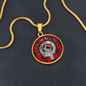 Clan Wallace Crest & Tartan Pendant Necklace