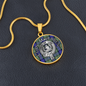 Clan MacLaren Crest & Tartan Pendant Necklace