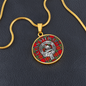 Clan Stewart Crest & Tartan Pendant Necklace