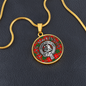 Clan MacKinnon Crest & Tartan Pendant Necklace