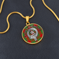 Clan Cumming Crest & Tartan Pendant Necklace