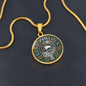 Clan Pollock Crest & Tartan Pendant Necklace