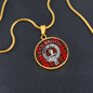 Clan Brodie Crest & Tartan Pendant Necklace