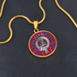 Clan Hamilton Crest & Tartan Pendant Necklace
