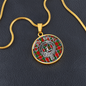 Clan Spens Crest & Tartan Pendant Necklace