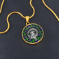 Clan Farquharson Crest & Tartan Pendant Necklace