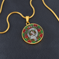 Clan Baxter Crest & Tartan Pendant Necklace