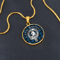 Clan Ramsay Crest & Hunting Tartan Pendant Necklace