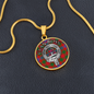 Clan Ross Crest & Tartan Pendant Necklace