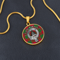 Clan Grant Crest & Tartan Pendant Necklace