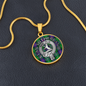 Clan Sutherland Crest & Tartan Pendant Necklace