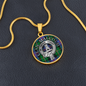 Clan Malcolm Crest & Tartan Pendant Necklace
