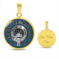 Clan Fergusson Crest & Tartan Pendant Necklace