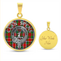 Clan Spens Crest & Tartan Pendant Necklace