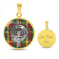 Clan Buchanan Crest & Tartan Pendant Necklace