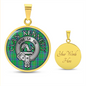 Clan Kennedy Crest & Tartan Pendant Necklace